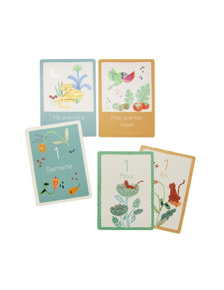 Cartes Mes 12 premiers mois La Forêt Mawa | Moulin Roty