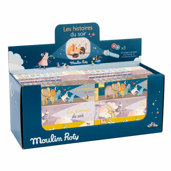 Lampe à histoires Moulin Roty – 3 histoires à projeter