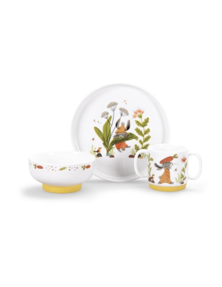 Set vaisselle porcelaine Trois petits lapins – Moulin Roty