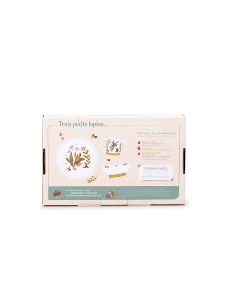 Set vaisselle porcelaine Trois petits lapins – Moulin Roty