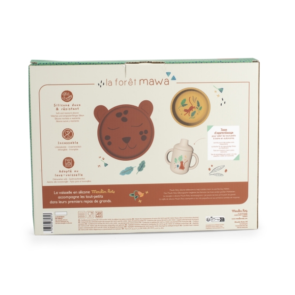 Set vaisselle silicone La forêt Mawa – Moulin Roty