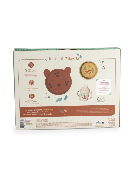 Set vaisselle silicone La forêt Mawa – Moulin Roty