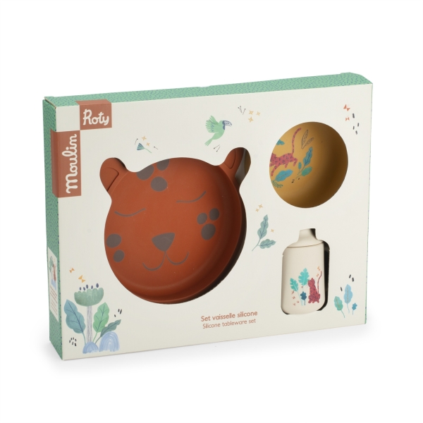 Set vaisselle silicone La forêt Mawa – Moulin Roty