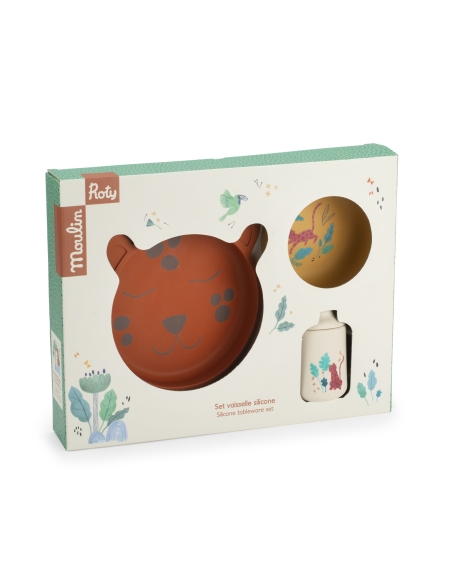 Set vaisselle silicone La forêt Mawa – Moulin Roty
