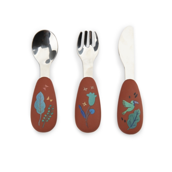Set couverts silicone La forêt Mawa – Moulin Roty