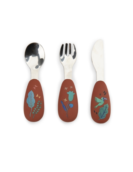Set couverts silicone La forêt Mawa – Moulin Roty
