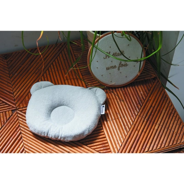 Coussin cale-tête P’tit Panda Gris – Candide