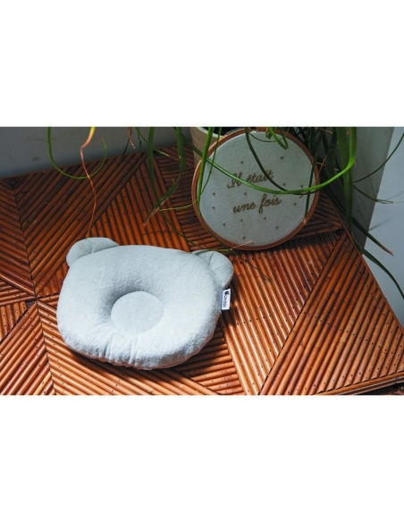 Coussin cale-tête P’tit Panda Gris – Candide