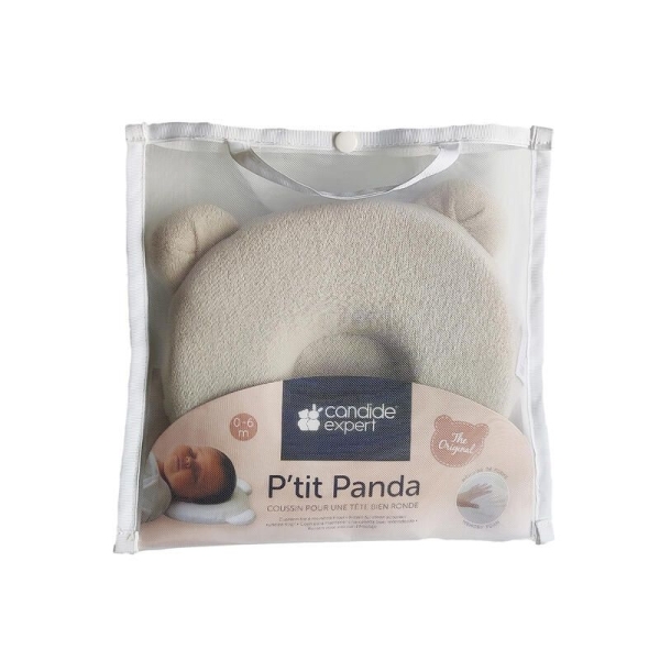 Coussin cale-tête P’tit Panda Gris – Candide