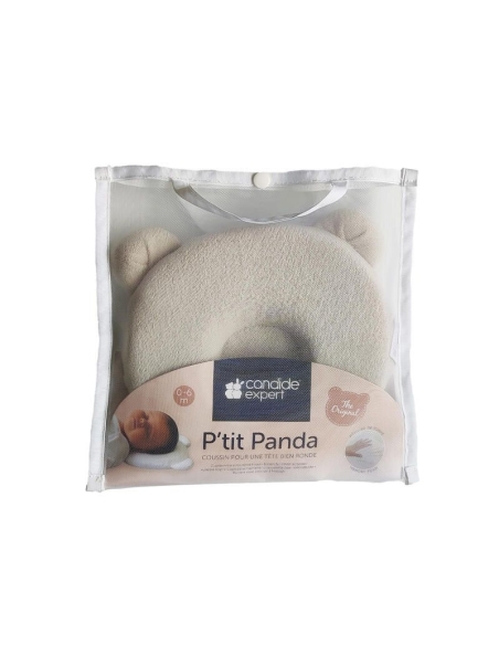 Coussin cale-tête P’tit Panda Gris – Candide