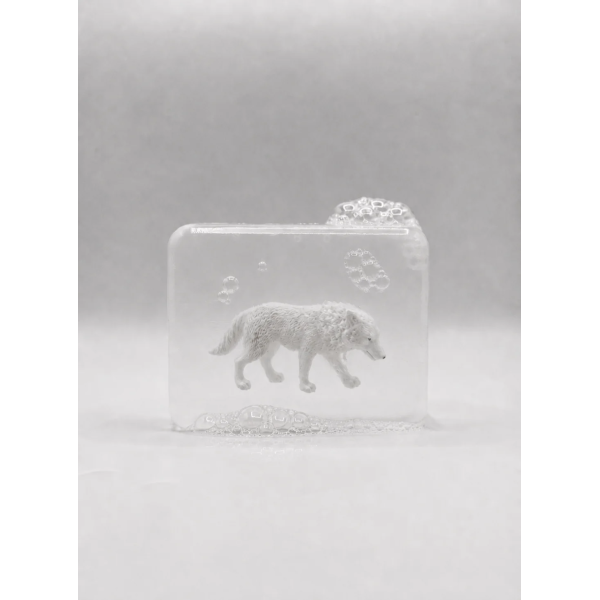Savon Loup des neiges avec figurine Ludi Soap | JOLI GAMIN