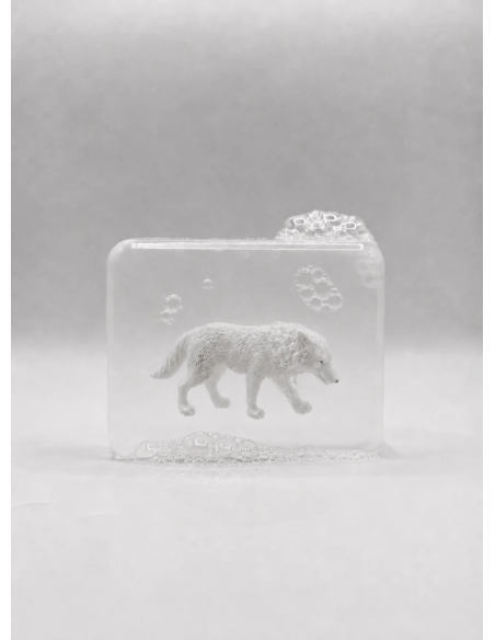 Savon Loup des neiges avec figurine Ludi Soap | JOLI GAMIN