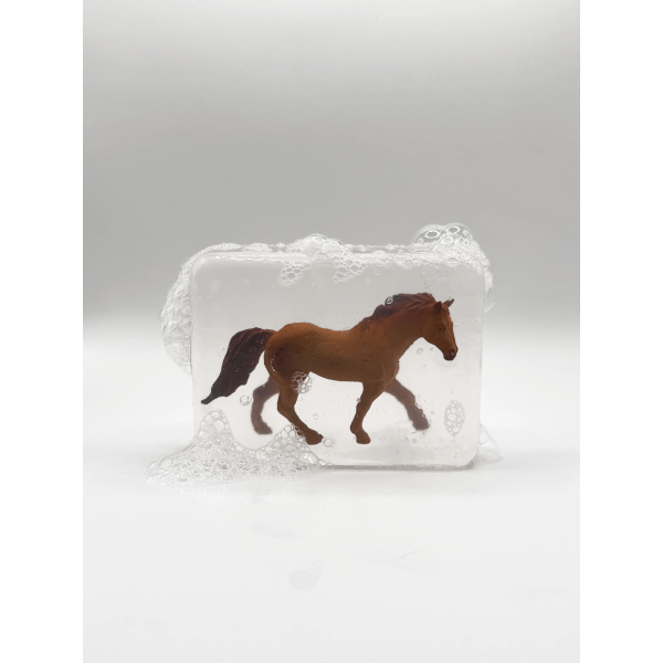 Savon Cheval marron avec figurine Ludi Soap | JOLI GAMIN
