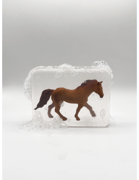 Savon Cheval marron avec figurine Ludi Soap | JOLI GAMIN