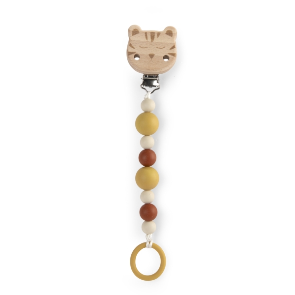 Attache-tétine Tigre Bois & Silicone | Moulin Roty