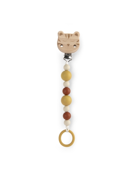 Attache-tétine Tigre Bois & Silicone | Moulin Roty